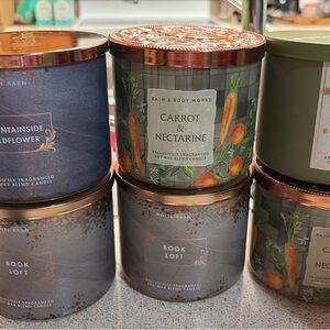 Bath & Body Works Carrot & Nectarine Candle - Green & Orange with Copper Lid